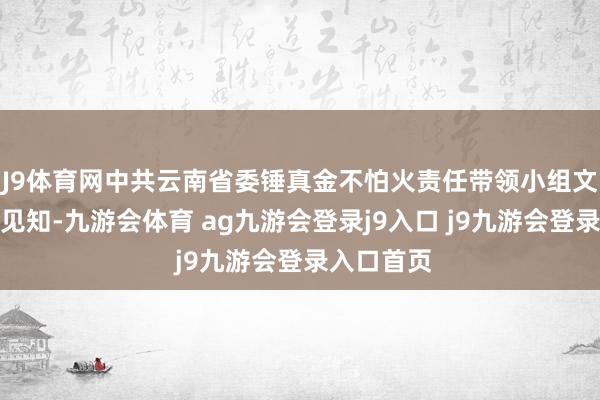 J9體育網(wǎng)中共云南省委錘真金不怕火責(zé)任帶領(lǐng)小組文書組發(fā)布見知-九游會體育 ag九游會登錄j9入口 j9九游會登錄入口首頁